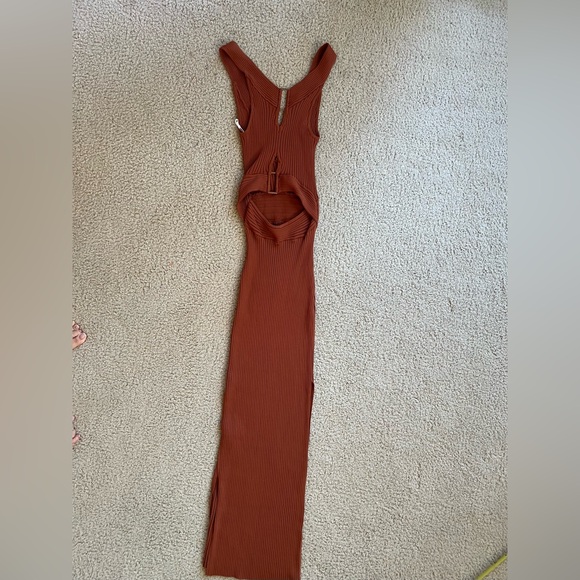 Sovere Terracota Thick Ribbed Maci Dress - Picture 4 of 4